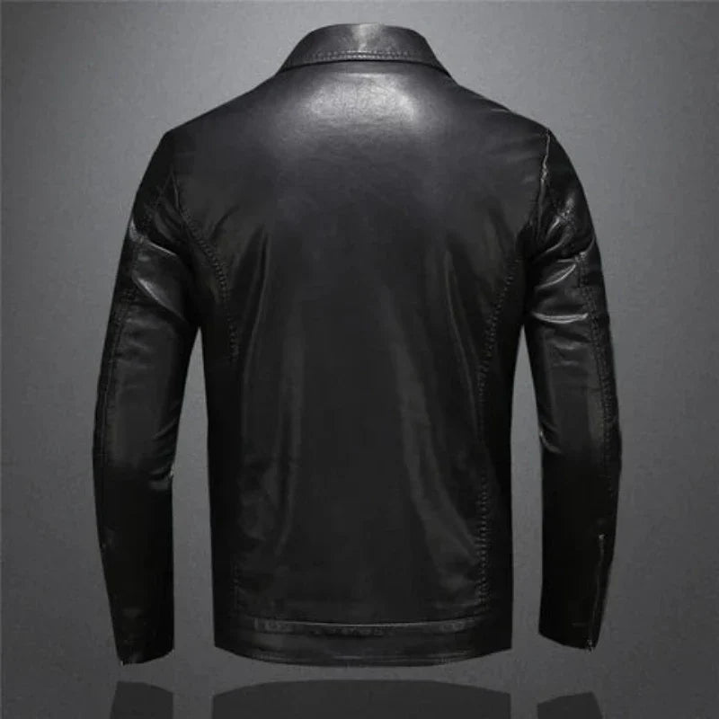 Eugen | Herren Modische Bikerjacke mit Reißverschluss