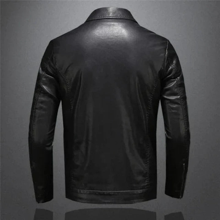 Eugen | Herren Modische Bikerjacke mit Reißverschluss
