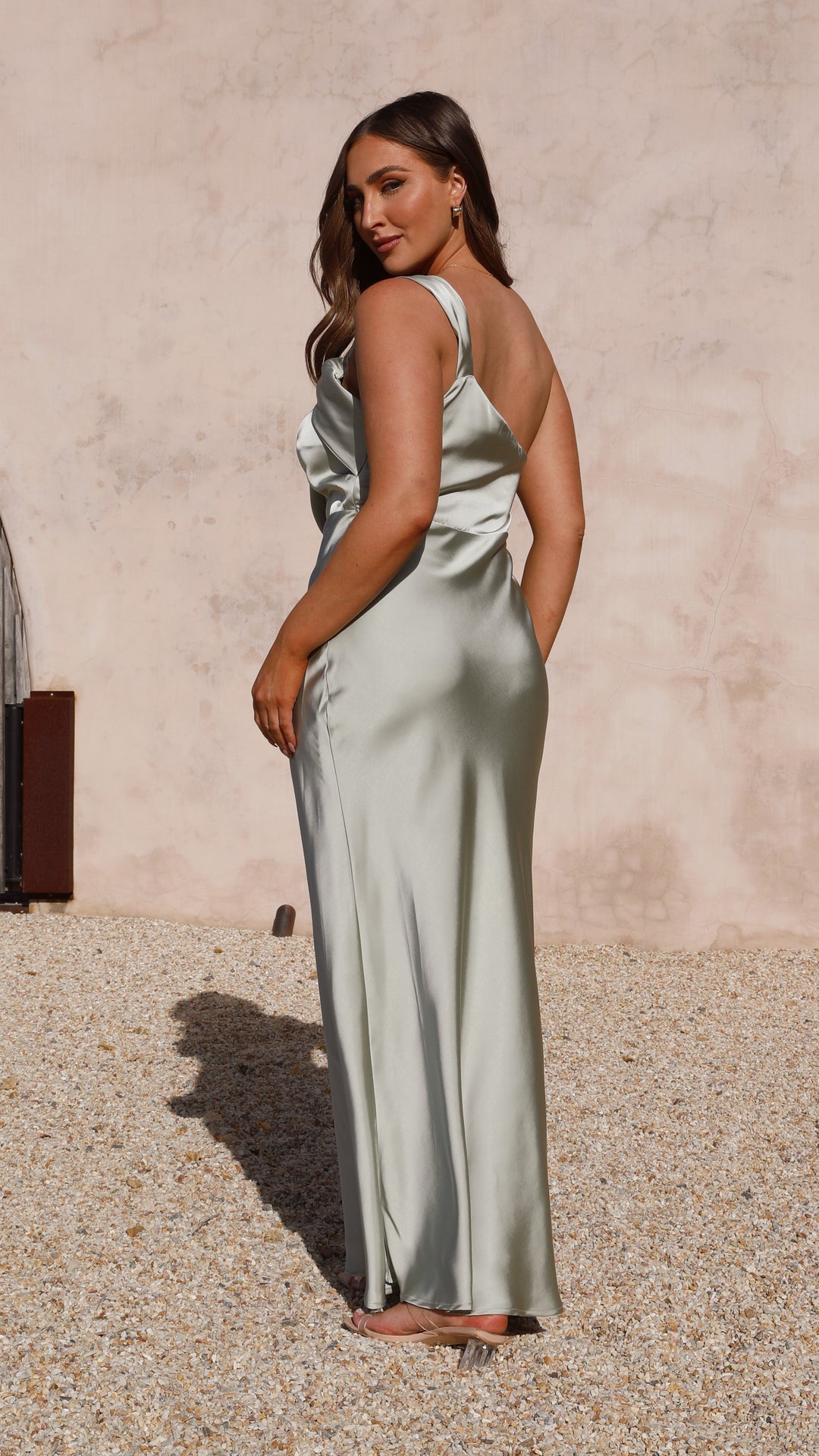 Marlene | Damen Elegantes One-Shoulder Hochzeitsgastkleid