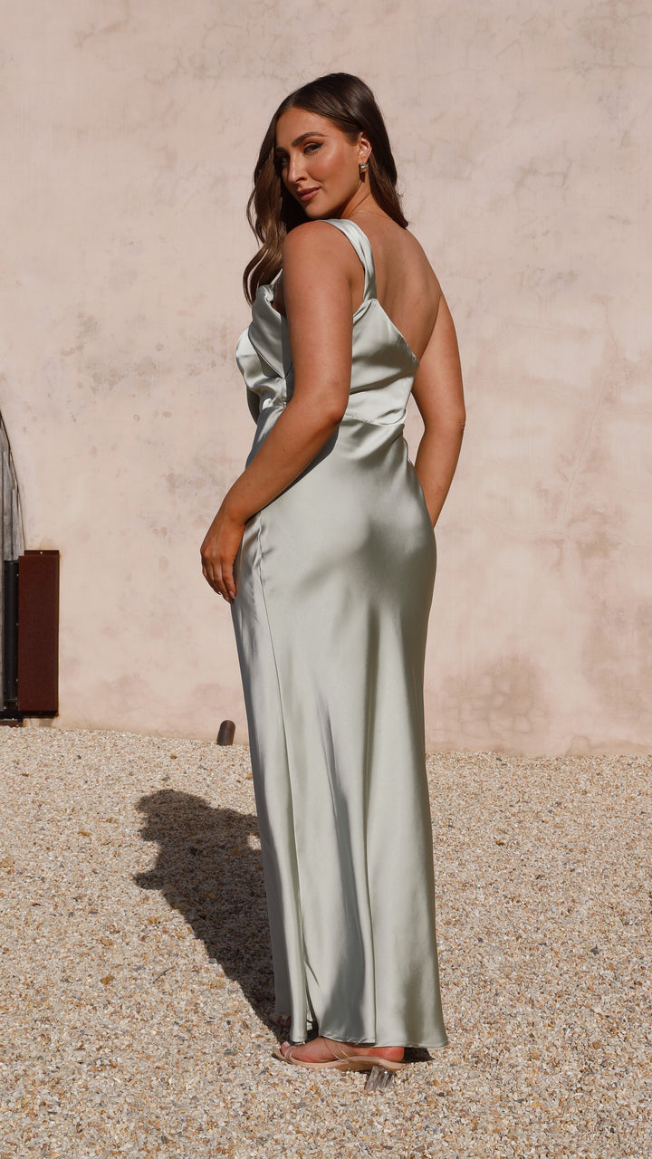 Marlene | Damen Elegantes One-Shoulder Hochzeitsgastkleid