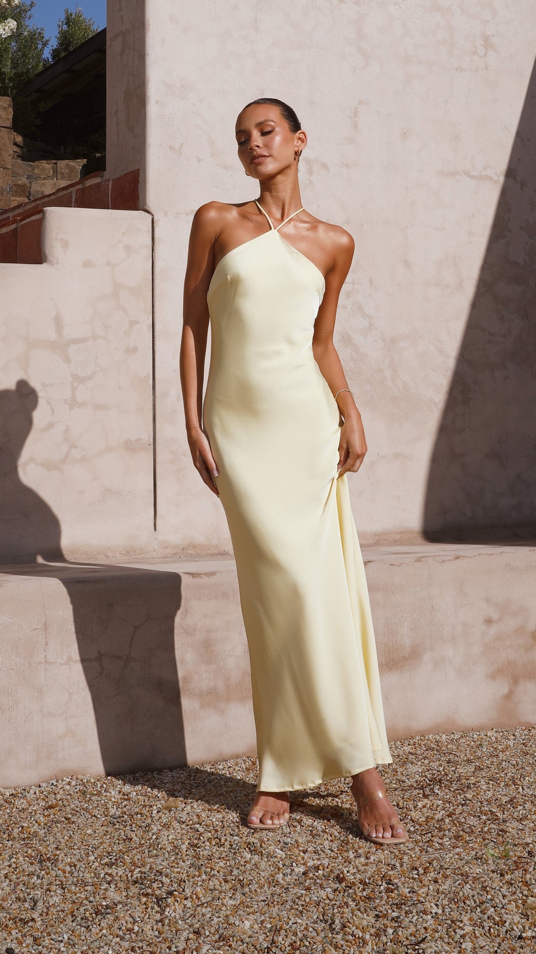 Jacqueline | Damen Rückenfreies Halterneck Hochzeitsgastkleid