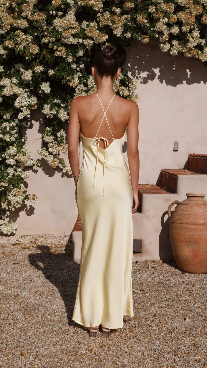 Jacqueline | Damen Rückenfreies Halterneck Hochzeitsgastkleid