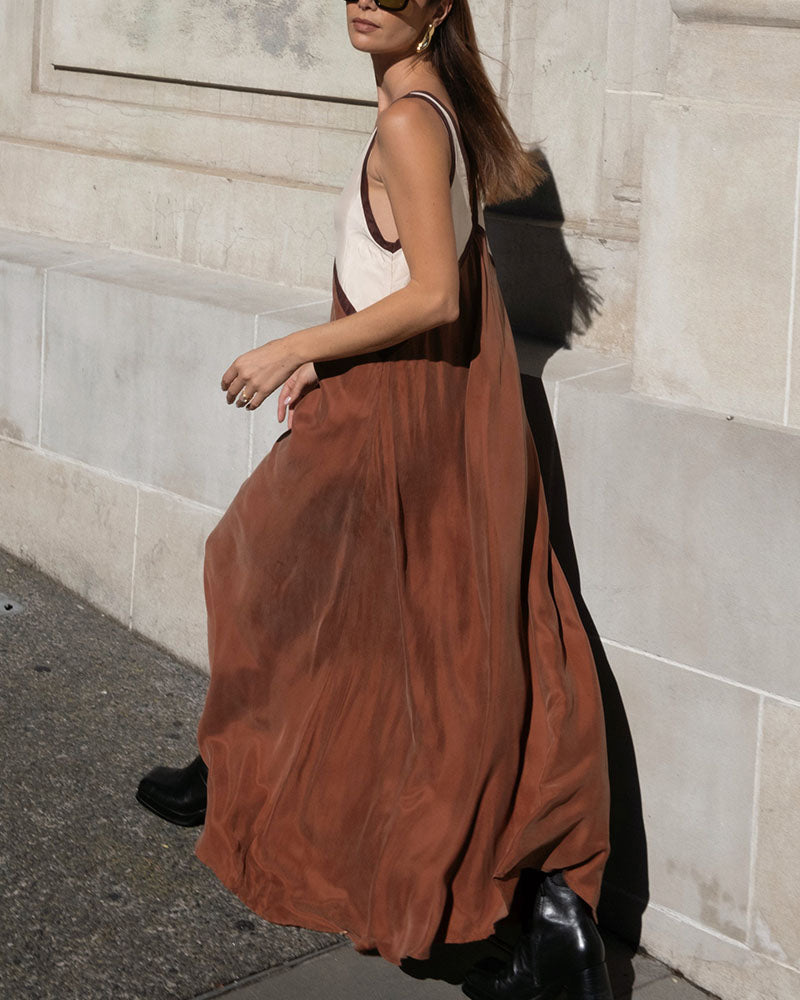 Nina | Damen V-Ausschnitt Sommer Maxikleid
