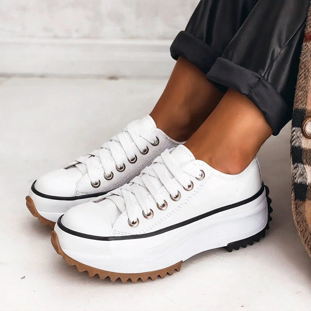 Mia | Damen Casual Orthopädische Plateau Sneaker mit Rutschfester Sohle