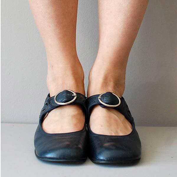 Nikola | Damen Vintage Orthopädische Blockabsatz Sandalen