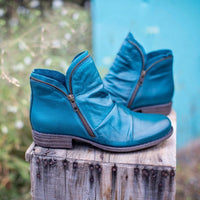 Lydia | Damen Niedriger Absatz Reißverschluss Stiefeletten
