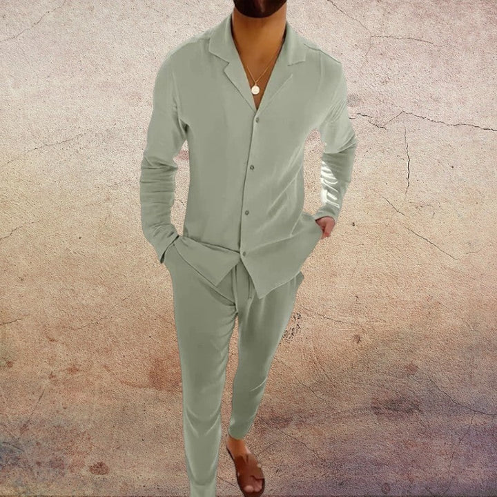 Sadiq | Herren Sommerliches Leinen Set