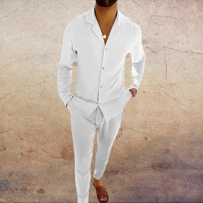 Sadiq | Herren Sommerliches Leinen Set