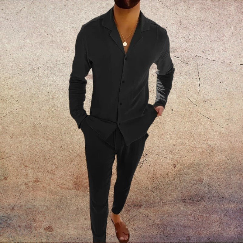 Sadiq | Herren Sommerliches Leinen Set