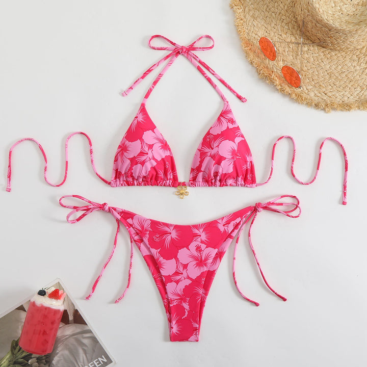 Christina | Damen Sommer Blumen Bikini Badeanzug
