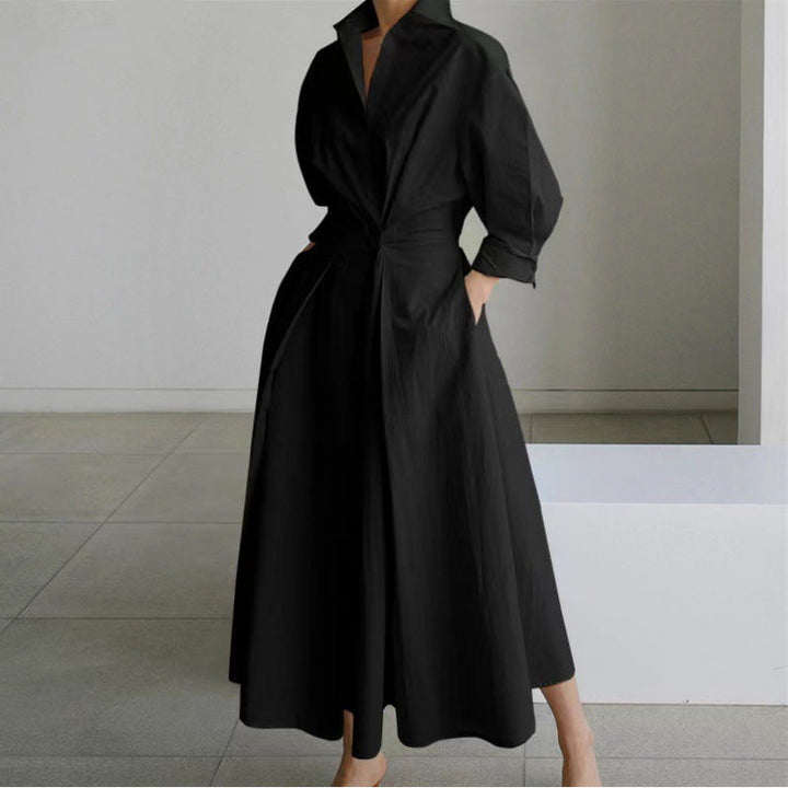 Camille | Damen Elegantes Hochzeitsgast Wickel Maxikleid