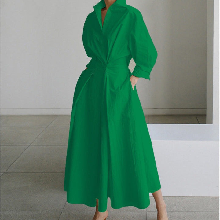 Camille | Damen Elegantes Hochzeitsgast Wickel Maxikleid