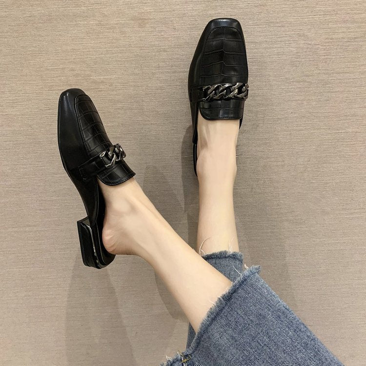 Kristina | Damen Blockabsatz Slingback Pantoletten