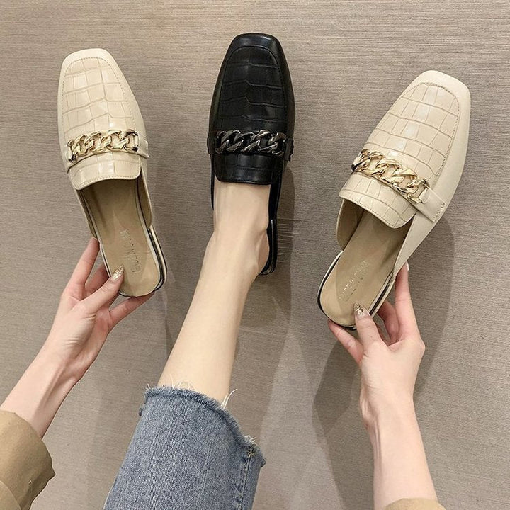 Kristina | Damen Blockabsatz Slingback Pantoletten