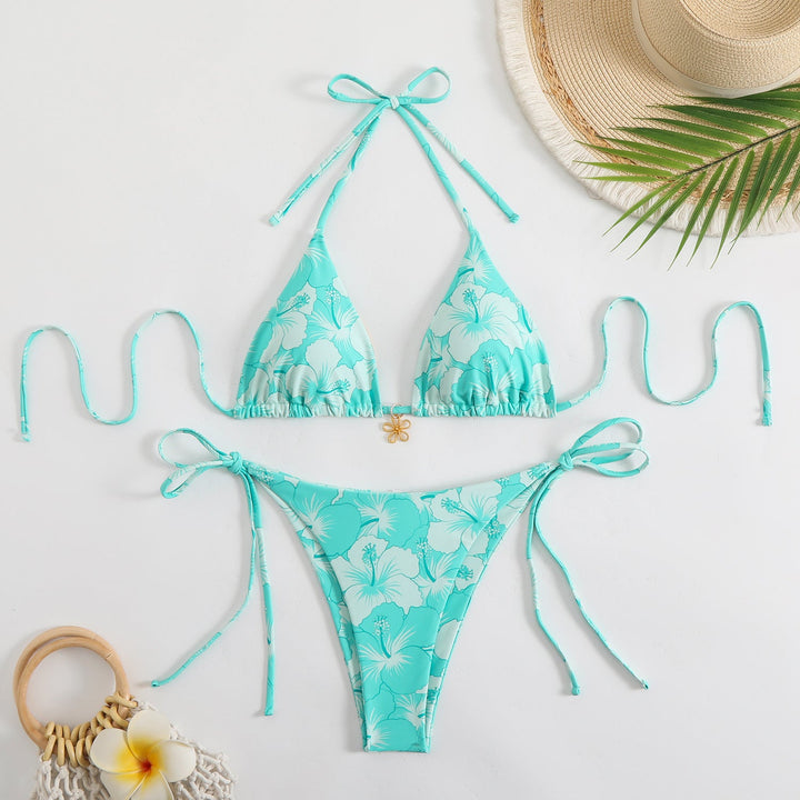 Christina | Damen Sommer Blumen Bikini Badeanzug