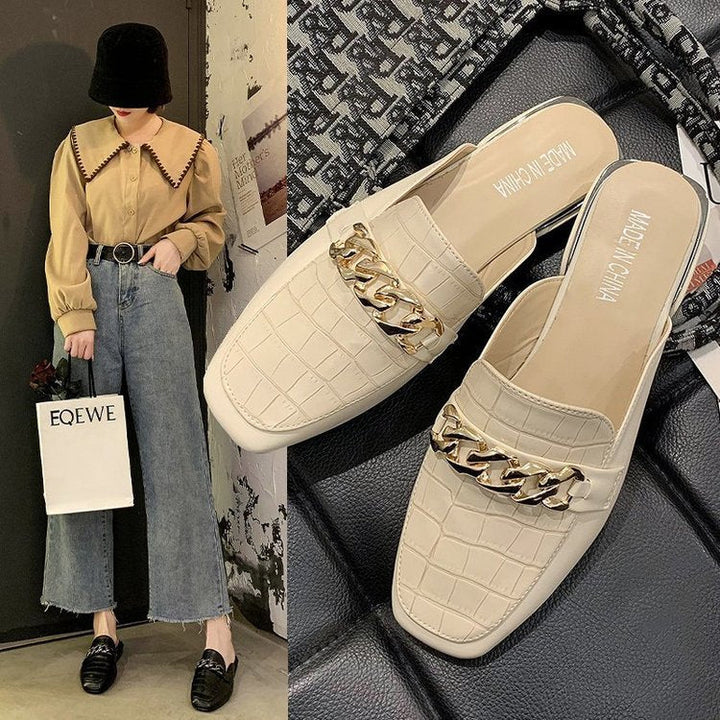 Kristina | Damen Blockabsatz Slingback Pantoletten