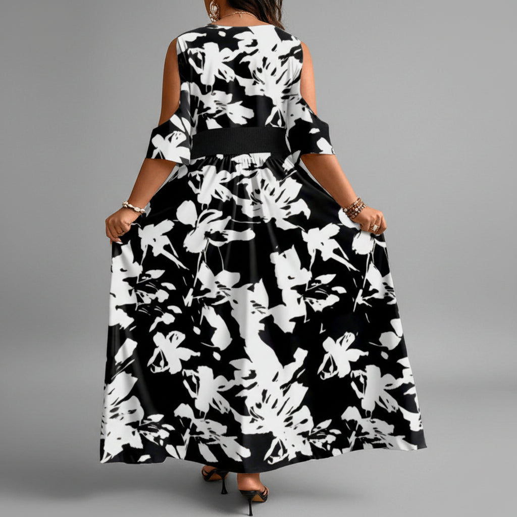 Bella | Damen Boho Hochzeitsgäst Maxikleid mit Beinschlitz