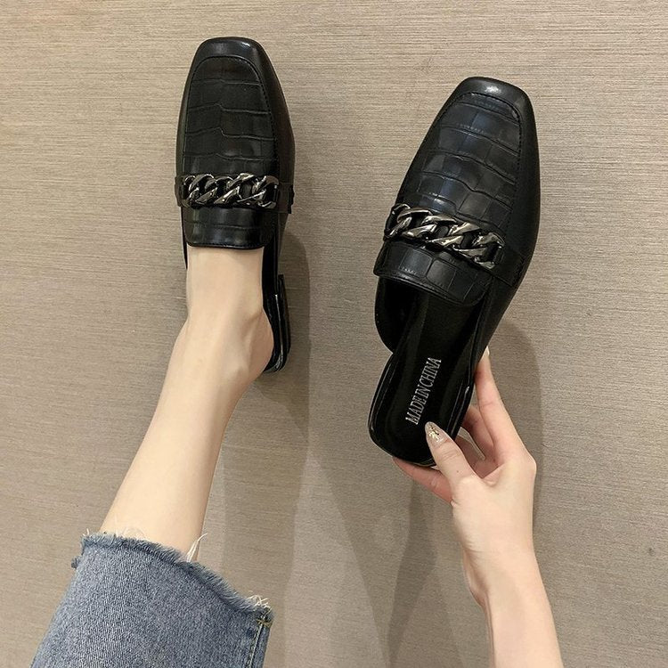 Kristina | Damen Blockabsatz Slingback Pantoletten