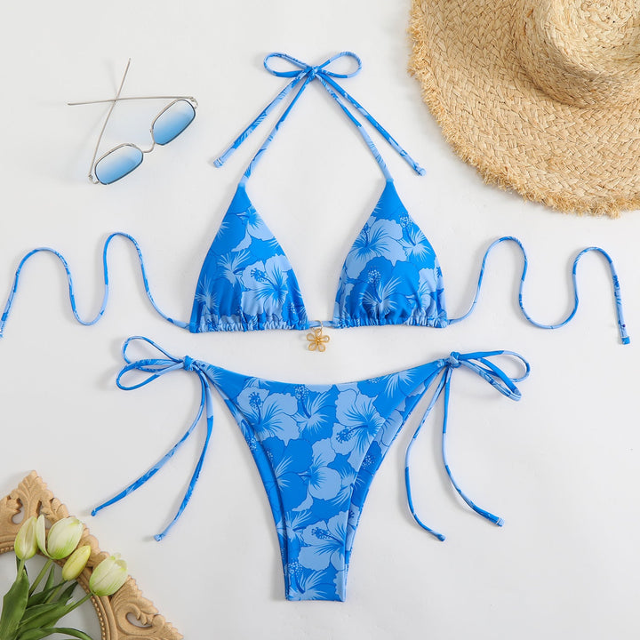 Christina | Damen Sommer Blumen Bikini Badeanzug