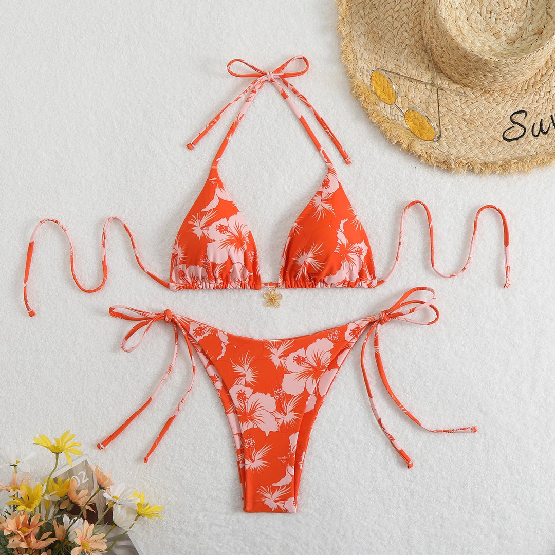 Christina | Damen Sommer Blumen Bikini Badeanzug