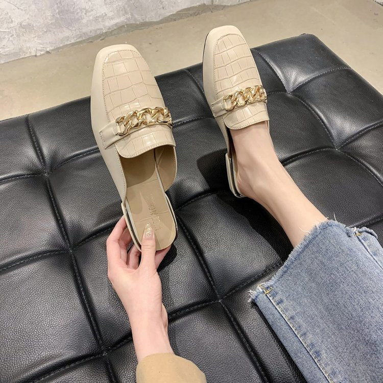 Kristina | Damen Blockabsatz Slingback Pantoletten