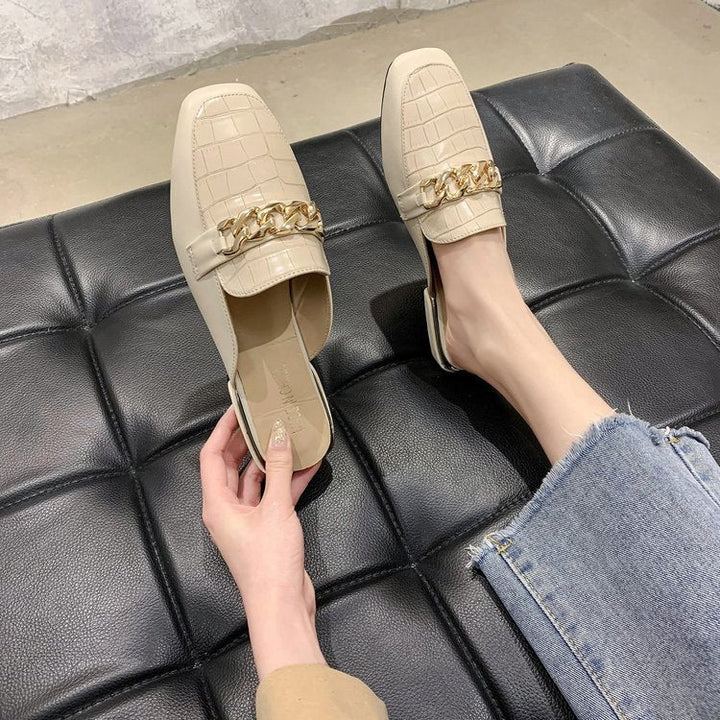Kristina | Damen Blockabsatz Slingback Pantoletten