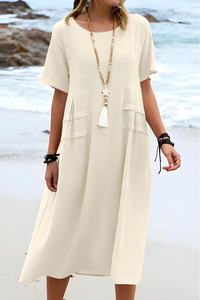 Sophia | Damen Lässiges Boho Midikleid