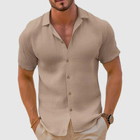 Joachim | Herren Casual Kurzarm Leinenhemd