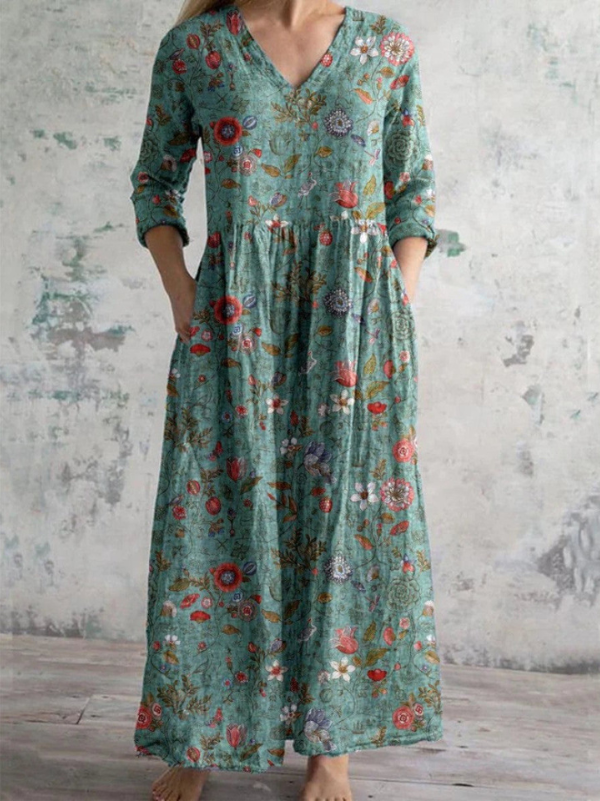 Smena | Damen Sommer Boho Chic Blumenmuster Maxikleider