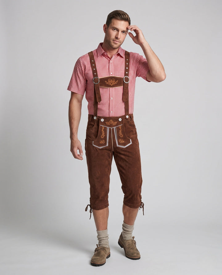 Theodor | Herren Traditionelle Rustikale Lederhose