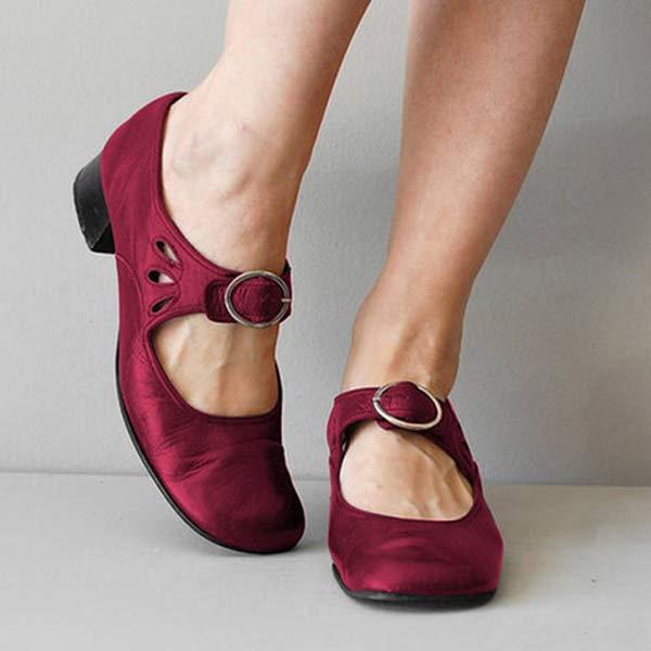Nikola | Damen Vintage Orthopädische Blockabsatz Sandalen