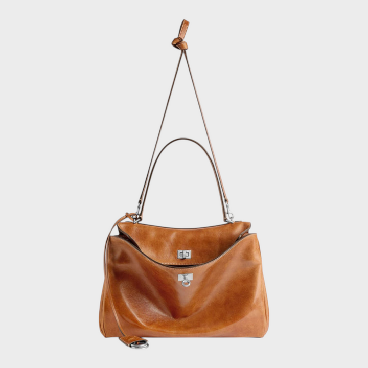Eva | Damen Zeitlose Leder Schultertasche