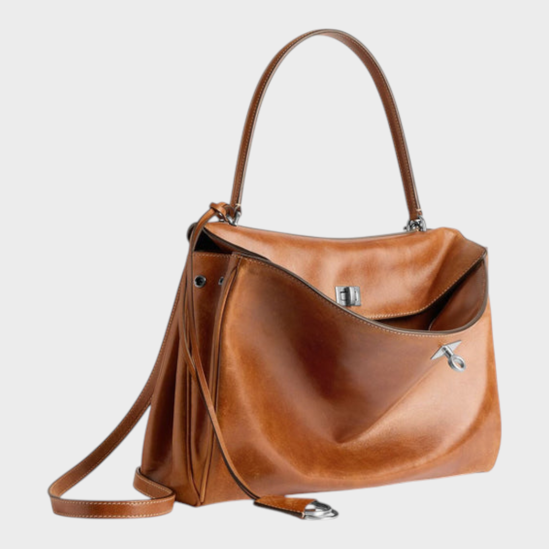Eva | Damen Zeitlose Leder Schultertasche