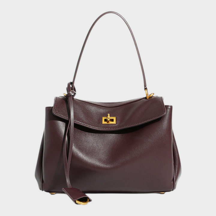 Suede Deep Coffe-Golden Hardware