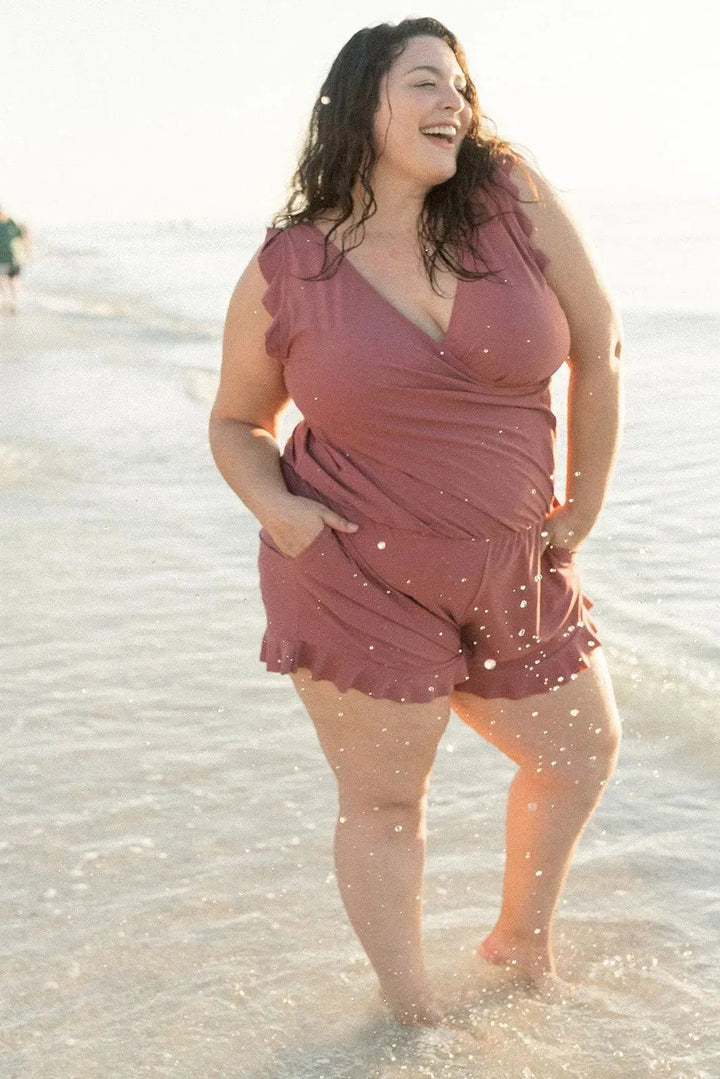 Veronika | Damen Beach Badeanzug Mit Bauchabdeckung