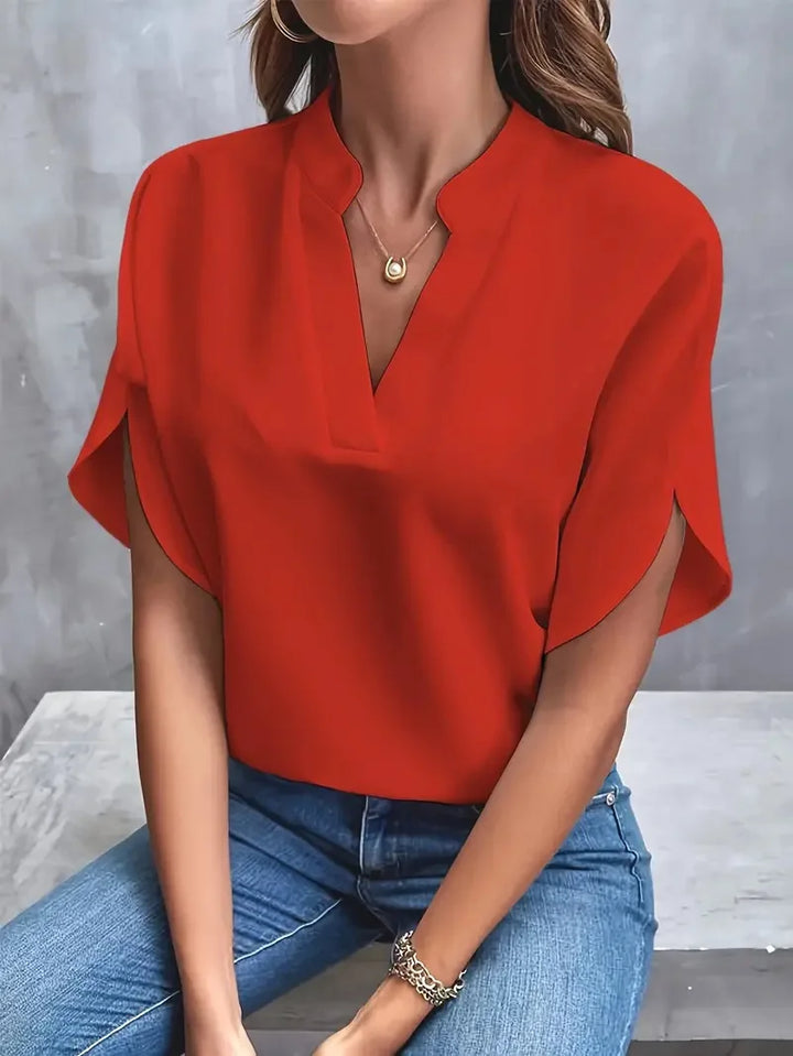 Mechthild | Damen Bluse in Seidenoptik mit elegantem Fall