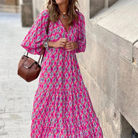 Larissa | Damen Sommer Bedrucktes Boho Kleid