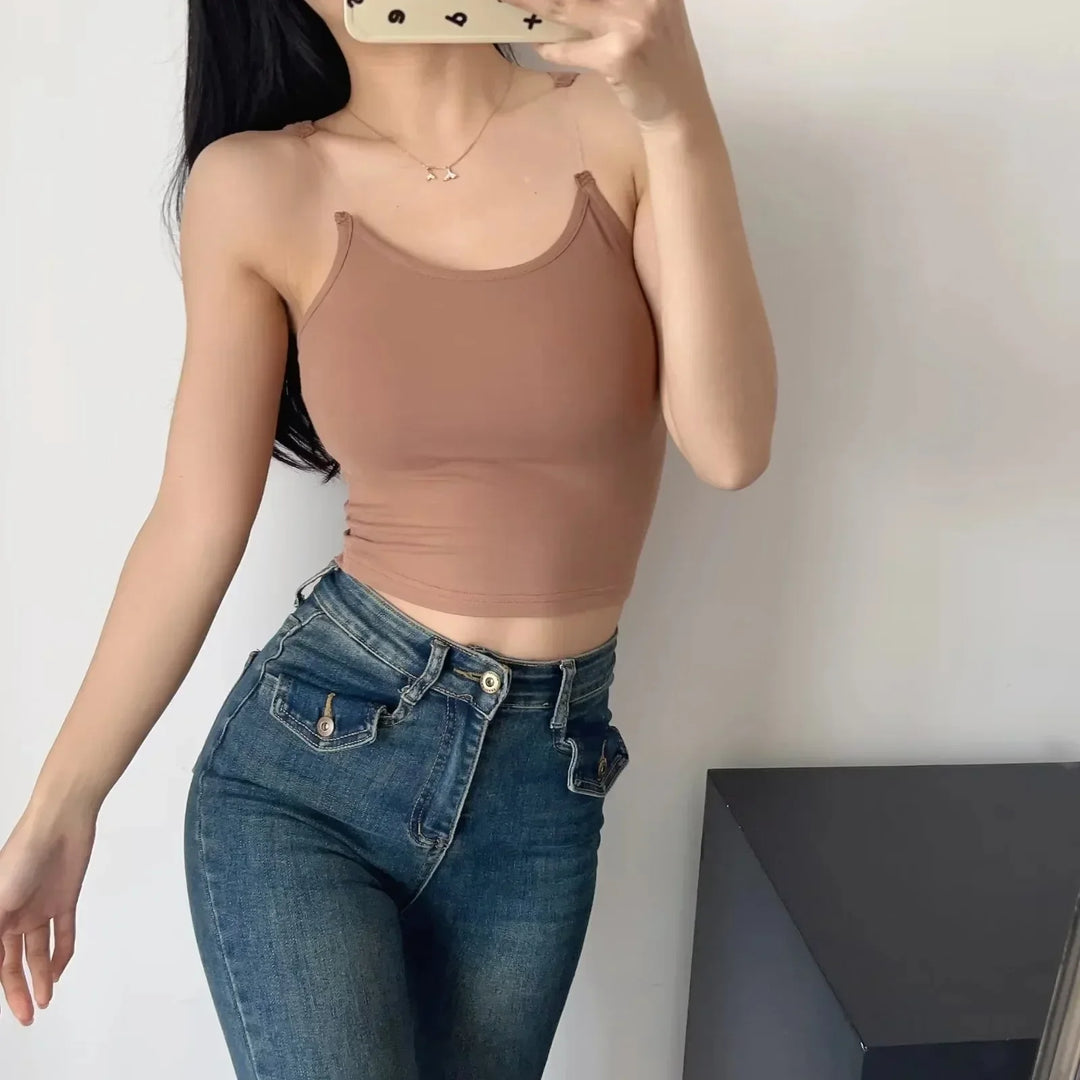 Natalie | Damen Casual Schlankmachendes Tanktop