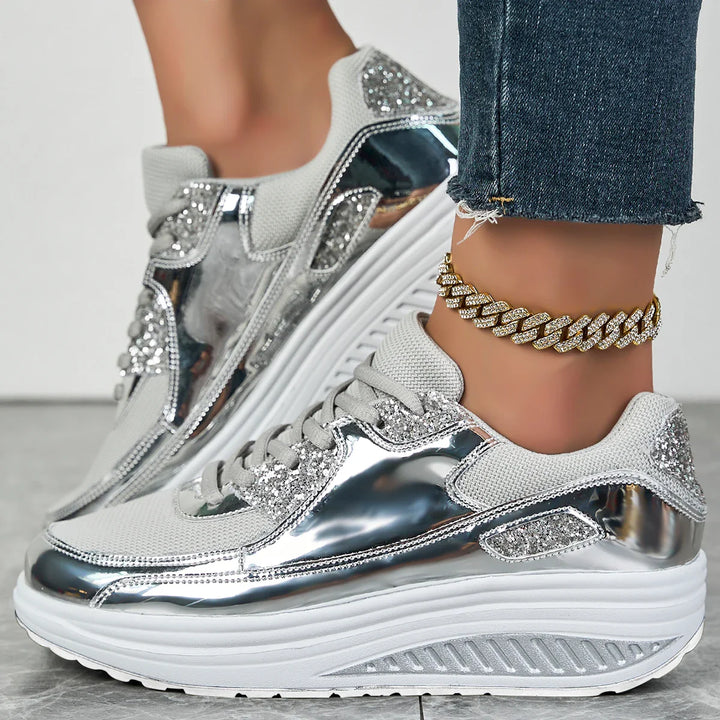 Ortrud | Damen Orthopädische Plateau Sneaker | Schnürung für den Alltag