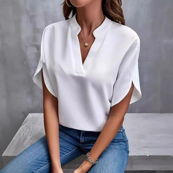 Mechthild | Damen Bluse in Seidenoptik mit elegantem Fall
