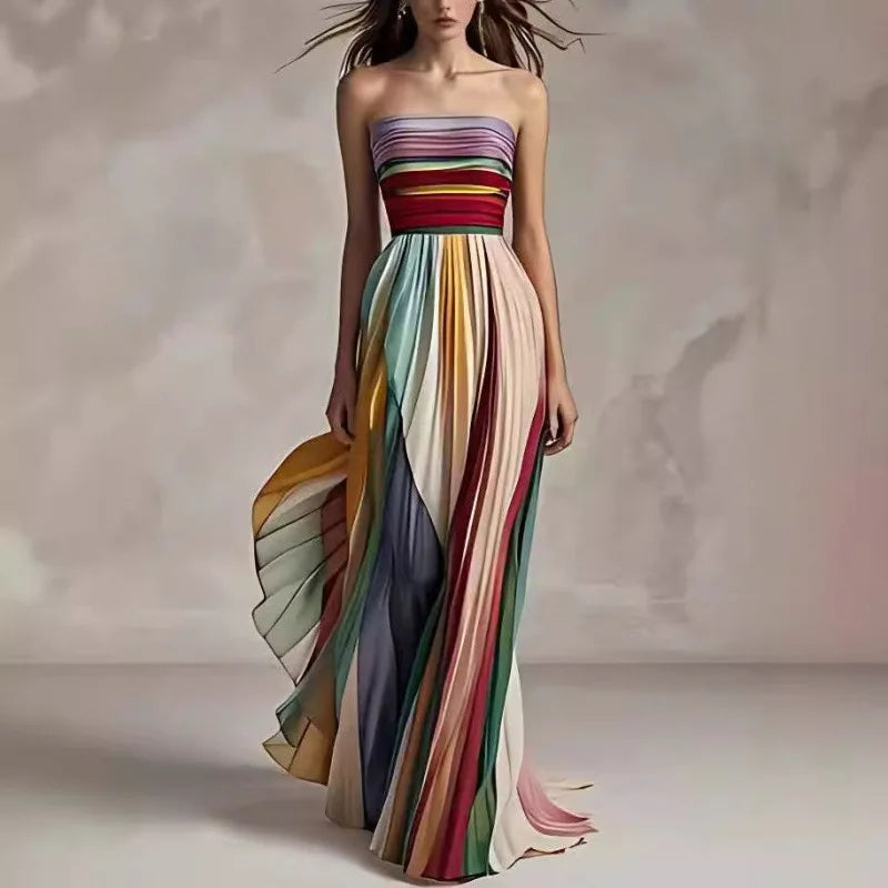 Ilaria | Damen Elegantes Hochzeitsgast Trägerloses Abendkleid