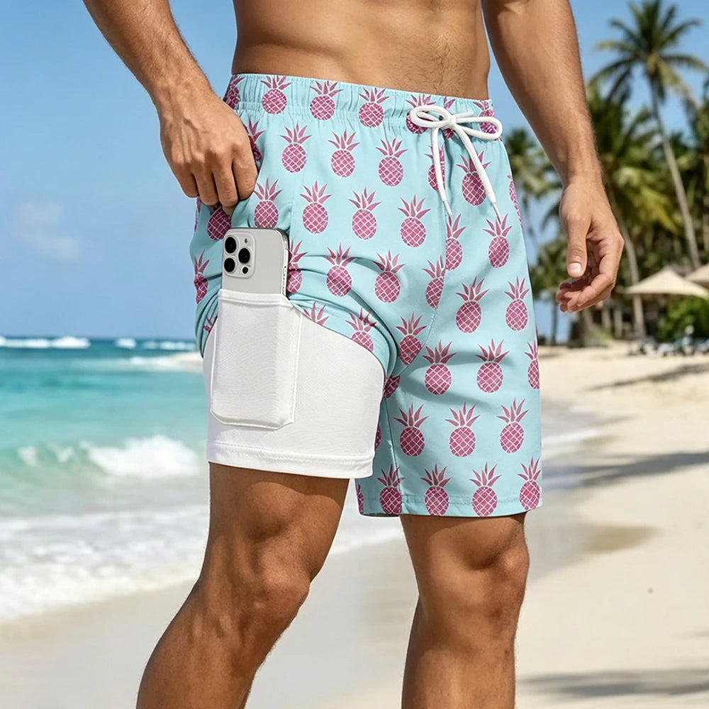 Milo | Herren Beach Bedruckte Slim Fit Badehose