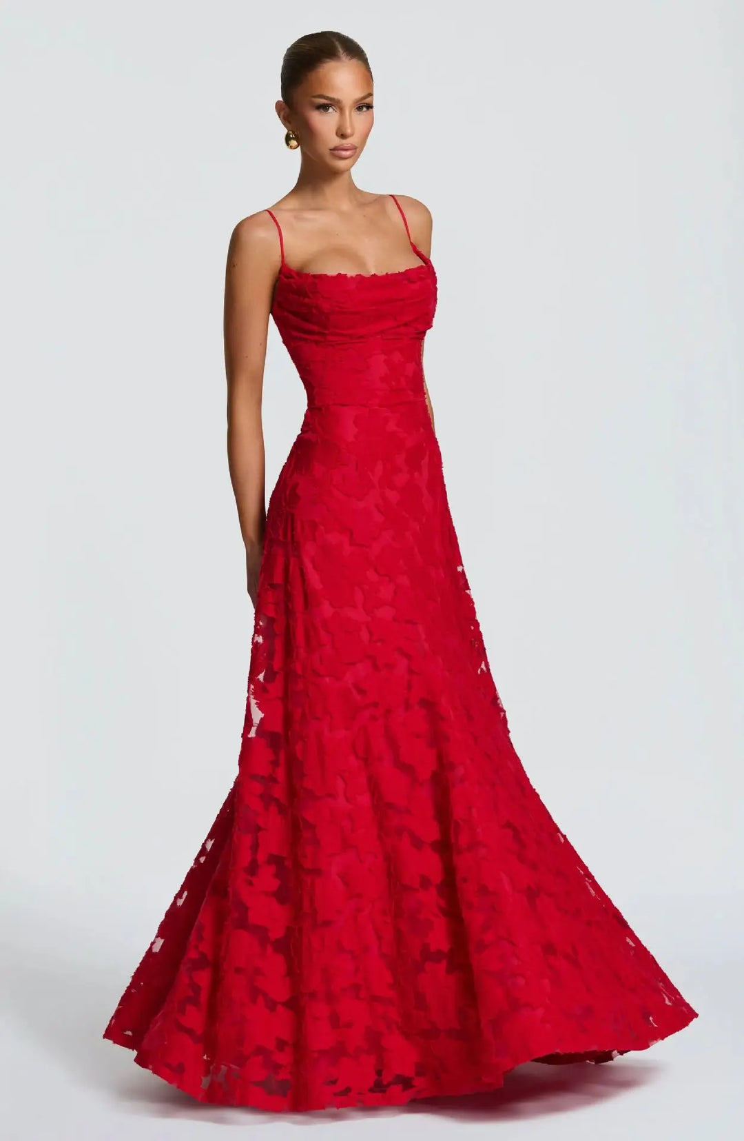 Lisanne | Damen Elegantes Besticktes Maxi Abendkleid
