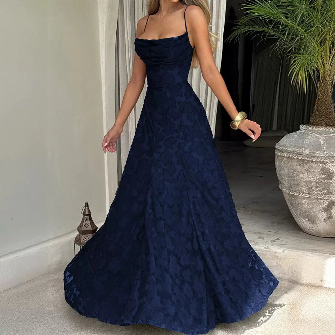Lisanne | Damen Elegantes Besticktes Maxi Abendkleid