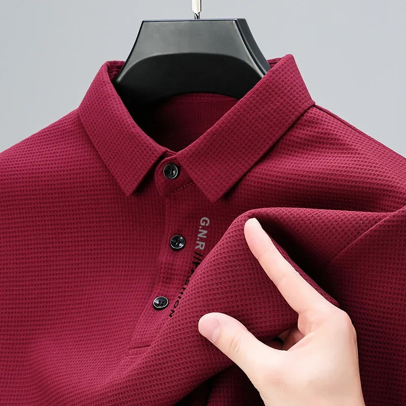 Tobias | Herren Casual Kurzarm Poloshirt Mit Gerippter Struktur