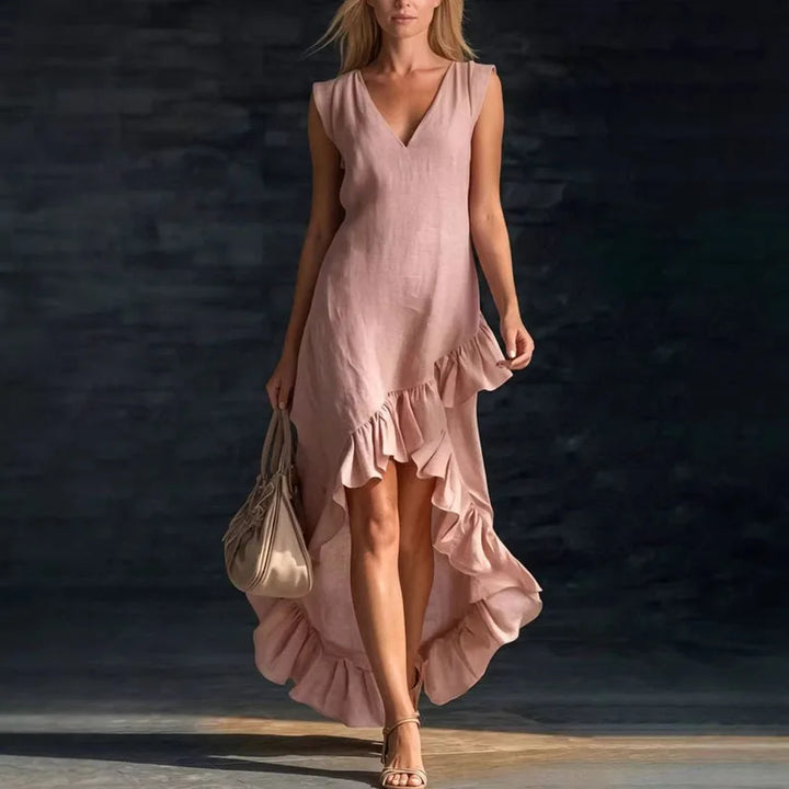 Neele | Damen Sommer V-Ausschnitt Maxikleid