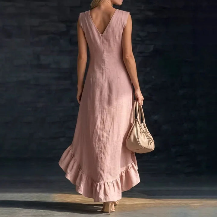 Neele | Damen Sommer V-Ausschnitt Maxikleid
