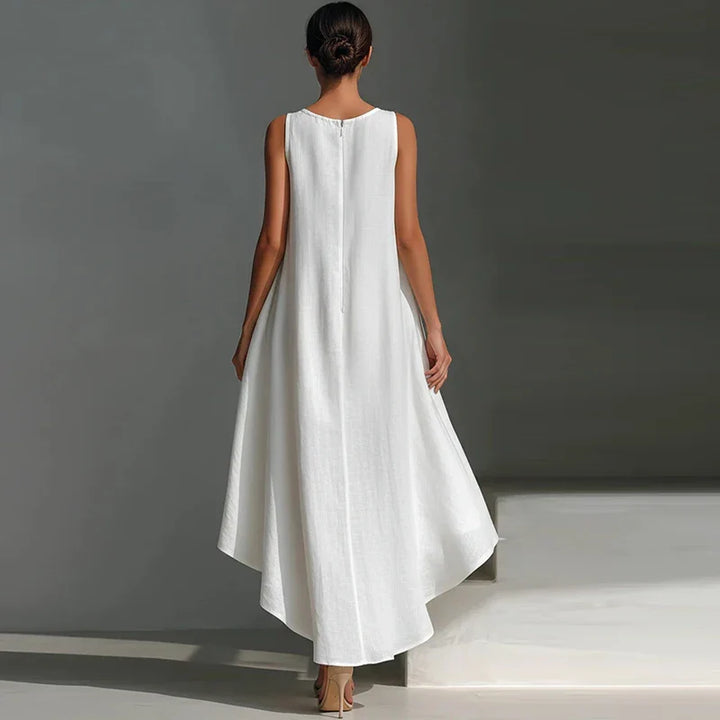 Juliette | Damen Ärmelloses Asymmetrisches Maxikleid