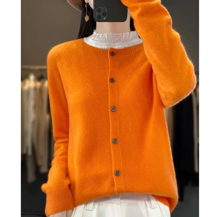 Zunara | Damen Sommer Knöpfe Strick Cardigan