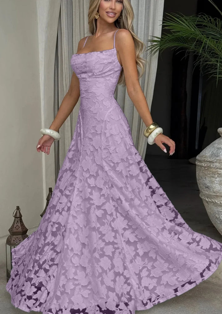 Lisanne | Damen Elegantes Besticktes Maxi Abendkleid